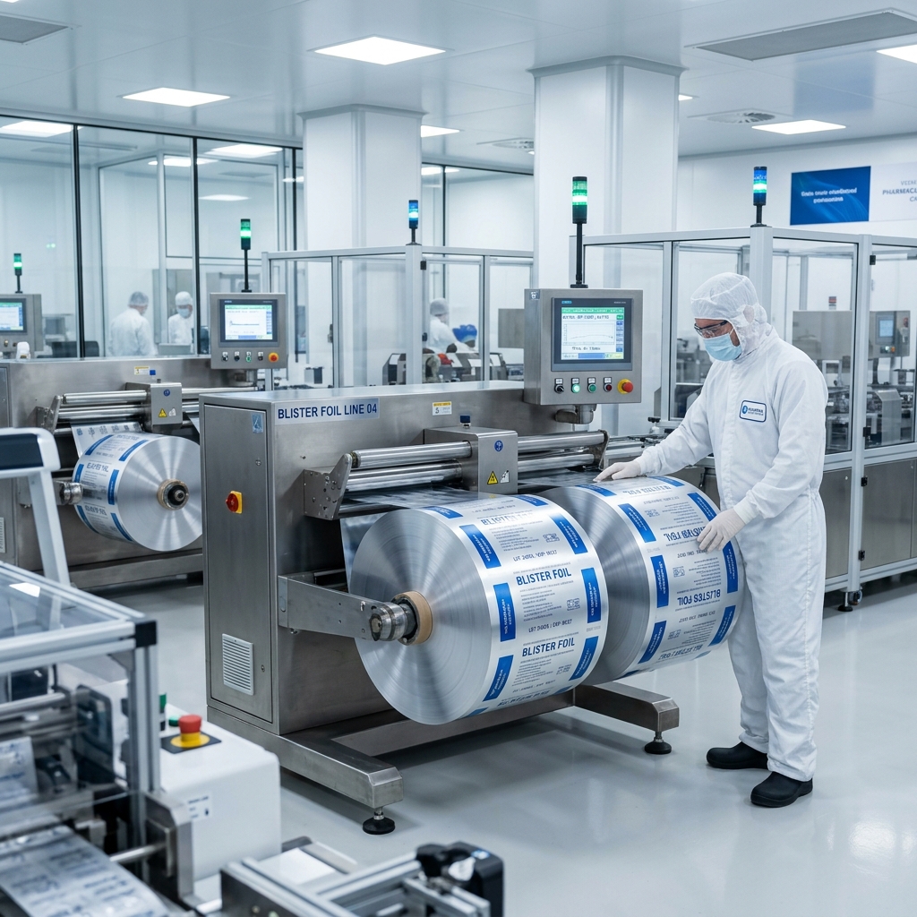 Pharmaceutical packaging production line
